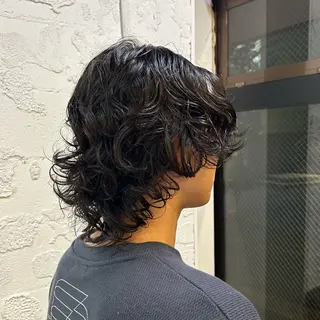 ショート パーマ 艶カラー×レイヤー 🧙髪質改善/レオンのヘアスタイル