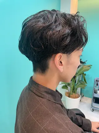 パーマ メンズ 🫧ショート/ボブ 池袋西口・泡渕✂️のヘアスタイル