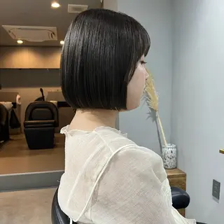 ショート カラー akane/ボブ /オリーブ/ブラウンのヘアスタイル