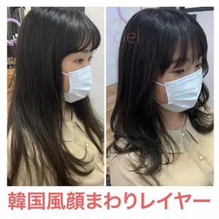 セミロング 藤間 帆乃夏（とうまほのかのヘアスタイル