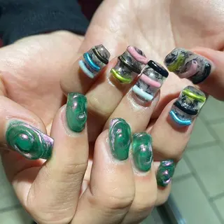 ネイル hair&nail ☯️アイリ☯️のネイルデザイン