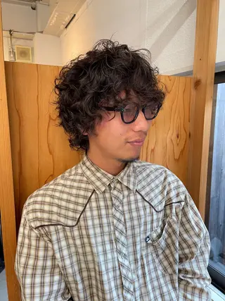 ショート パーマ メンズ 福田 楓のヘアスタイル