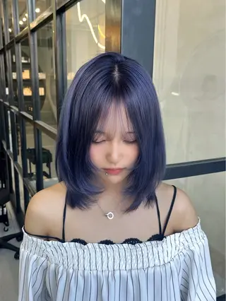 ミディアム カラー maisonHALU 古吉かやのヘアスタイル