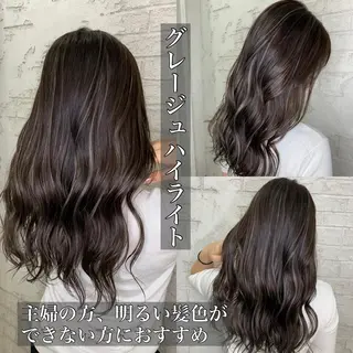 セミロング 🇺🇸ハイライト特 化美容師🇺🇸漆沢のヘアスタイル