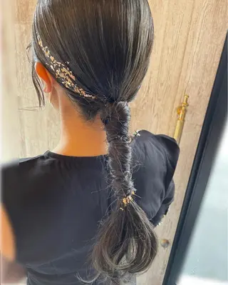 ロング ヘアアレンジ 岡村 真子のヘアスタイル