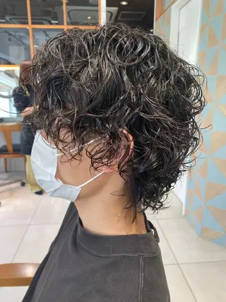 ショート カラー パーマ ヘアアレンジ メンズ メンズパーマの巨匠 鈴木純のヘアスタイル