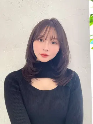 ミディアム ren ボブロブ/ミディアムのヘアスタイル