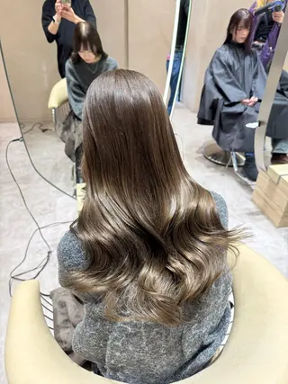 セミロング 韓国ヘア/ベージュ カラー/髪質改善/涼のヘアスタイル