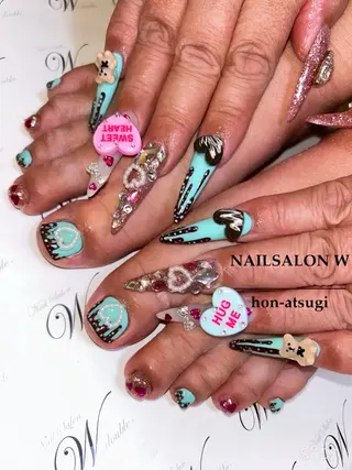 ロング ネイルサロン ダブルのネイルデザイン