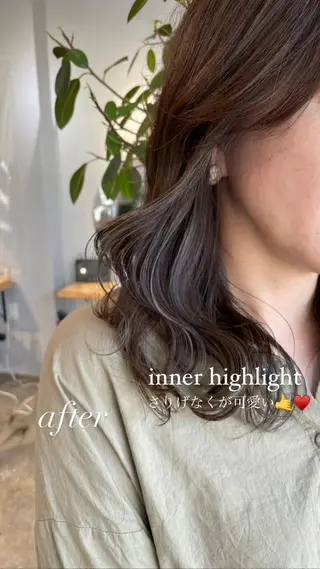 ミディアム 岸川 恭子のヘアスタイル