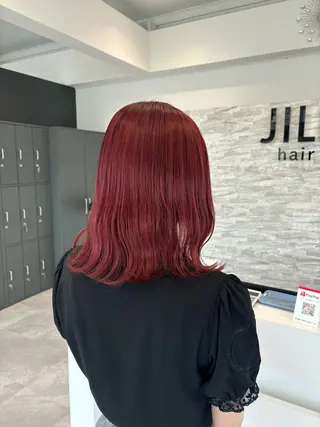 ミディアム JILL    hair所属・maki💖 ボブ/縮毛矯正のヘアスタイル