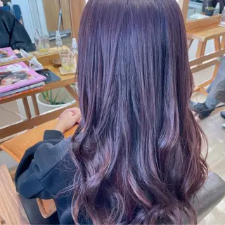 セミロング カラー ヘアアレンジ なつき/艶ピンク/ girly hairのヘアスタイル