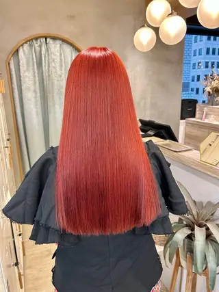 ロング ボブ縮毛矯正 韓国レイヤーRINAのヘアスタイル