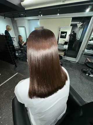 セミロング カラー パーマ 髪質改善⭐️縮毛矯正 吉祥寺⭐️Rinaのヘアスタイル