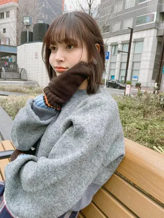 ミディアム カラー gotoday天神所属・緒方リエ ☆ボブ・ショートのヘアスタイル