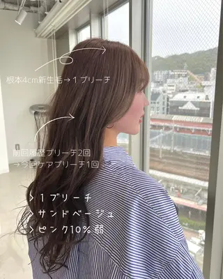 セミロング カラー 💖梅田レイヤー💖 副店長Tsubasaのヘアスタイル
