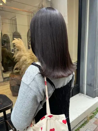 ミディアム カラー shiomi H 森　彩華のヘアスタイル