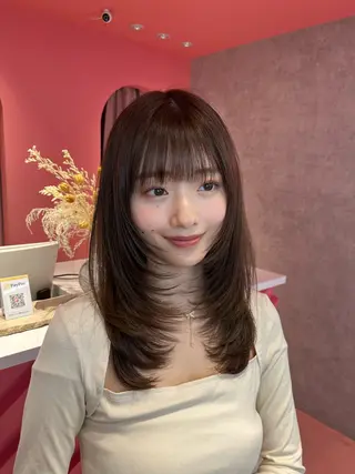 ロング カラー 縮毛矯正/レイヤー/ 髪質改善/龍之介のヘアスタイル