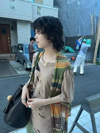 ミディアム パーマ NOUN所属・eri kinjoのヘアスタイル