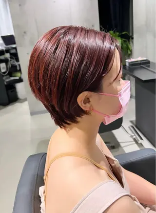 ショート カラー ヘアアレンジ _WHITE京橋店所属・髪質改善_WHITE RYUSUKEのヘアスタイル