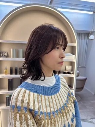 ミディアム カラー 佐合 梨花 / eau〈オー〉のヘアスタイル