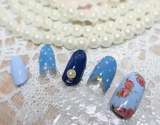 ネイル 🌙都岡 ムーンネイルのネイルデザイン