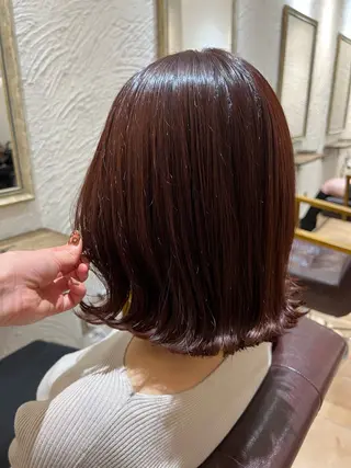 ミディアム カラー 🥀韓国ヘア🥀 宮津真菜のヘアスタイル