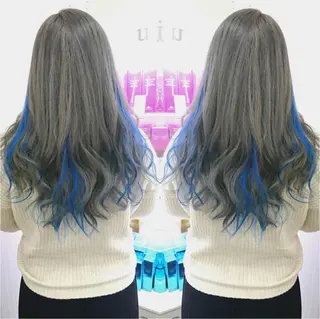 ロング れん/ハイトーン /エクステ/韓国風のヘアスタイル