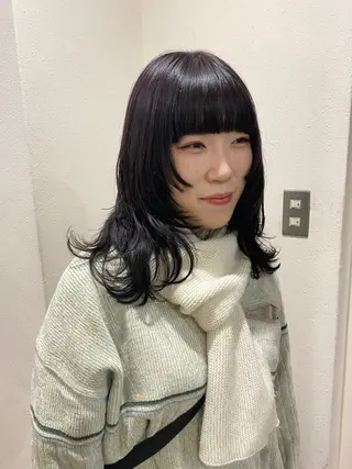 ミディアム カラー くすみカラー♡ Yuukaのヘアスタイル