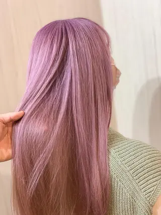 ロング カラー ヘアアレンジ ⭐️柏木皇気ブリーチ ムラ修正/他店直しのヘアスタイル