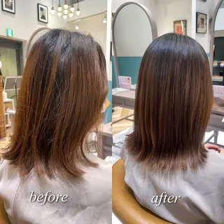 ミディアム 韓国レイヤー 🧸🤍ちずみのヘアスタイル