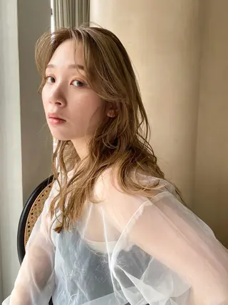 ロング カラー パーマ ヘアアレンジ 【暗め透明感カラー】 【インナー】小島良太のヘアスタイル