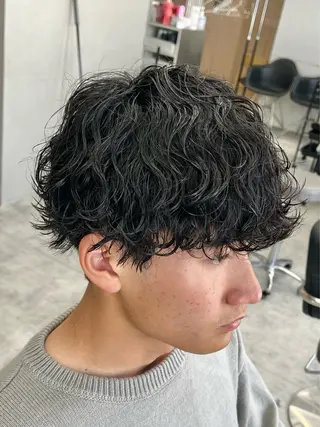 ショート パーマ メンズ 新潟メンズパーマ 新潟駅/小田拓実のヘアスタイル