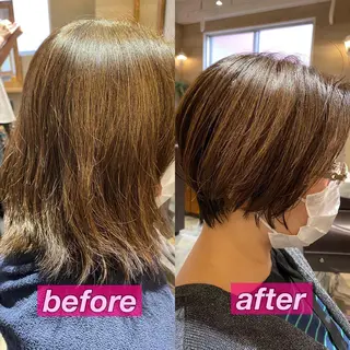 ショート カラー レイヤー×髪質改善 マネージャー安藤光司のヘアスタイル