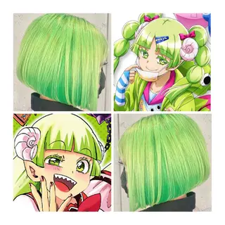 ショート カラー GARU-ガル-所属・TSUNO🦖 派手髪/オタク美容師のヘアスタイル