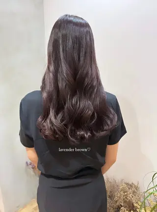 ロング カラー パーマ ヘアアレンジ ネイル マツエク・マツパ アイブロウ himawari♡ 柔らかいカラーのヘアスタイル