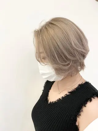 ショート カラー 美髪改善・ストレート 🌿エクステ/カンジのヘアスタイル