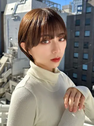 ショート カラー パーマ 新宿/髪質改善/ボブ 韓国レイヤー大重聖斗のヘアスタイル