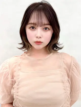 ミディアム 🇰🇷韓国ヘア🤍 副店長/栗田のヘアスタイル