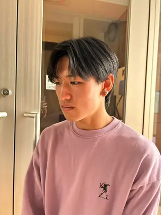 メンズ 有働由良／ハイトーン ／韓国メンズヘアのヘアスタイル