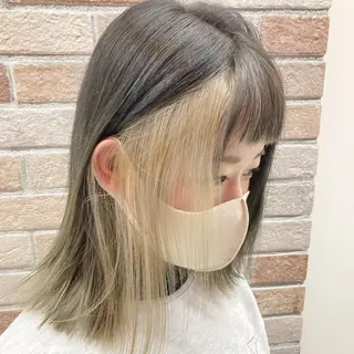 ミディアム カラー 黒川 真伍のヘアスタイル