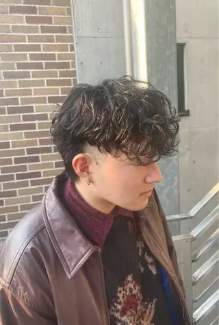 パーマ メンズ シャドウパーマ/ 波巻パーマYu-Kiのヘアスタイル