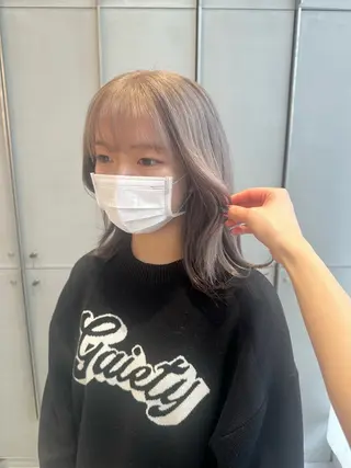 セミロング カラー 透ける艶カラー💎 ミオのヘアスタイル
