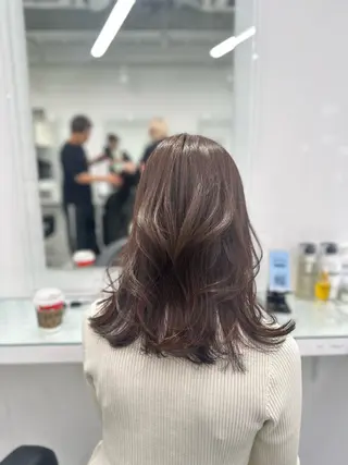 ミディアム 💖ベージュ💖 MEARIのヘアスタイル