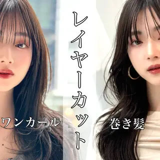 セミロング 前髪顔まわりカット 🌈中村海聖のヘアスタイル