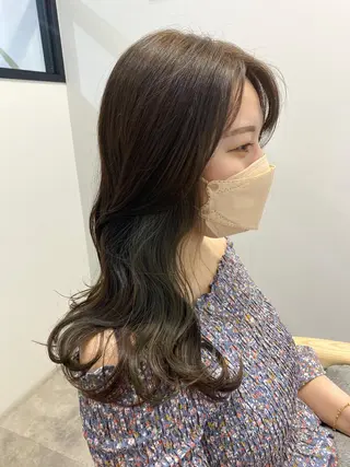 ロング カラー hamano harunaのヘアスタイル