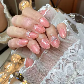 ネイル 23時まで❤︎韓国、 ワンホンネイルのネイルデザイン