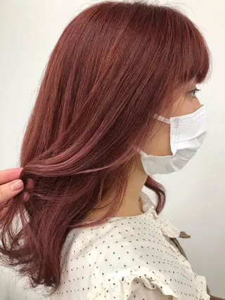 セミロング カラー ヘアアレンジ 透明感/艶髪/💖 トレンドスタイル💖のヘアスタイル