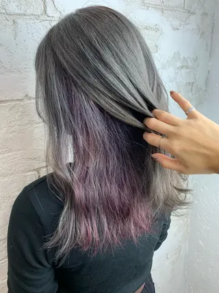 セミロング カラー 🎀モテ髪ミルクティ ー🎀yasunaのヘアスタイル