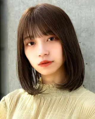 ミディアム カラー SALOWIN原宿AROA店所属・顔まわり神カット✂︎ 齋藤雄大【表参道】のヘアスタイル
